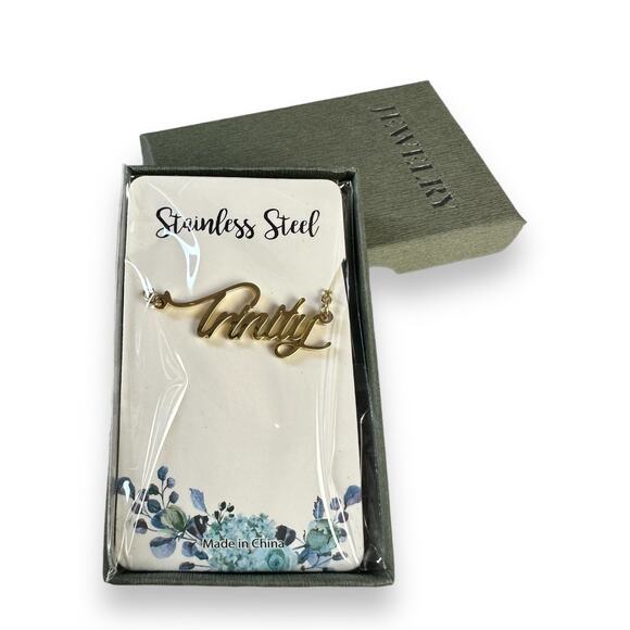 Trinity Name Necklace Gift with Box. New - Picture 1 of 4